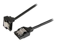 StarTech.com Câble rond à verrouillage SATA vers SATA coudé à angle droit de 15cm - Cordon Serial-ATA III 6Gb/s - Noir - Câble SATA - Serial ATA 150/300/600 - SATA (R) pour SATA (R) - 15.24 cm - verrouillé, connecteur à angle droit, rond - noir - pour P/N: 35S24M2NGFF, CFAST2SAT25, USB2SATAIDE, USB3SSATAIDE LSATARND6R1