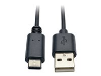 Eaton Tripp Lite Series USB-A to USB-C Cable, USB 2.0, (M/M), 3 ft. (0.91 m) - Câble USB - 24 pin USB-C (M) pour USB (M) - USB 2.0 - 91.4 cm - moulé - noir U038-003