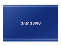 Samsung T7 MU-PC500H - SSD - chiffré - 500 Go - externe (portable) - USB 3.2 Gen 2 (USB-C connecteur) - AES 256 bits - bleu indigo MU-PC500H/WW