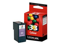 Lexmark Cartridge No. 33 - Couleur (cyan, magenta, jaune) - originale - cartouche d'encre - pour Lexmark P4310, P6210, P910, X3310, X5410, X5450, X5470, X7310, X7350, X8350, Z810, Z845 18CX033E