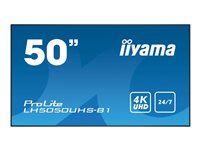 iiyama ProLite LH5050UHS-B1 - Classe de diagonale 50" écran LED - signalisation numérique - 4K UHD (2160p) 3840 x 2160 - noir mat LH5050UHS-B1