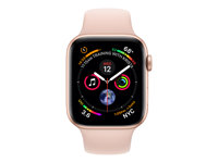 Apple Watch Series 4 (GPS) - 40 mm - or-aluminium - montre intelligente avec bande sport - fluoroélastomère - sable rose - taille de bande 130-200 mm - 16 Go - Wi-Fi, Bluetooth - 30.1 g MU682NF/A