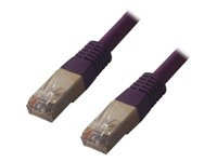 MCL - Cordon de raccordement - RJ-45 (M) pour RJ-45 (M) - 10 m - paire torsadée écrantée (F/UTP) - CAT 6 - moulé, sans crochet, bloqué - violet FCC6BM-10M/VI