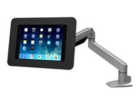 Compulocks - Kit de montage (bras articulé, base pour pince de bureau, enceinte) - pour écran LCD / tablette - verrouillable - aluminium - noir, argent - Taille d'écran : jusqu'à 30 pouces - montable sur mur, montrable sur bureau - pour Apple 9.7-inch iPad; 9.7-inch iPad Pro; iPad Air; iPad Air 2 660REACH260HSEBB