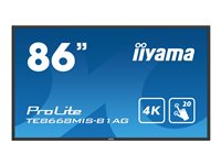 iiyama ProLite TE8668MIS-B1AG - Classe 86" (85.6" visualisable) écran DEL - communication interactive - avec écran tactile (multi-touches) - 4K UHD (2160p) 3840 x 2160 - LED à éclairage direct - noir TE8668MIS-B1AG