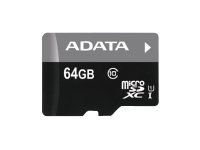 ADATA Premier - Carte mémoire flash (adaptateur microSDXC vers SD inclus(e)) - 64 Go - UHS Class 1 / Class10 - microSDXC UHS-I AUSDX64GUICL10-RA1