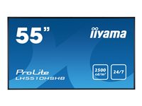 iiyama ProLite LH5510HSHB-B1 - Classe de diagonale 55" écran LED - signalisation numérique - 1080p (Full HD) 1920 x 1080 - noir mat LH5510HSHB-B1