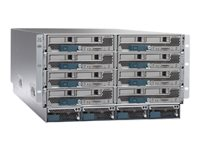 Cisco UCS 5108 Blade Server Chassis SmartPlay Select - Montable sur rack - 6U - jusqu'à 8 lames - alimentation - branchement à chaud 2500 Watt - avec 2 x Fabric Extender Cisco UCS 2208XP UCS-SP-5108-AC