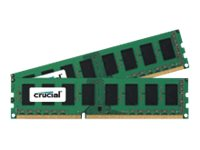 Crucial - DDR3L - kit - 32 Go: 2 x 16 Go - DIMM 240 broches - 1600 MHz / PC3-12800 - CL11 - 1.35 V - mémoire sans tampon - non ECC CT2K204864BD160B