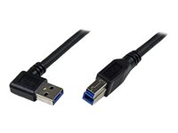 StarTech.com Câble USB 3.0 SuperSpeed A vers B coudé à angle droit de 90° 3 m - Câble USB 3.0 AB - M/M - 1x USB A (M) 1x USB B (M) Noir 3m - Câble USB - USB Type B (M) pour USB type A (M) - USB 3.0 - 3 m - moulé, connecteur à angle droit - noir - pour P/N: S3510SMU33, S351BMU33ET, S351BMU33ETG, S3520BU33ER, S352BU33HR, SDOCKU33EF USB3SAB3MRA