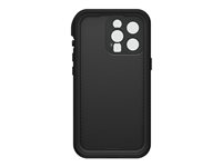 LifeProof FRE - Étui de protection étanche pour téléphone portable - compatibilité avec MagSafe - 60 % de plastique recyclé - noir - pour Apple iPhone 13 Pro 77-85566