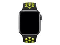 Apple 40mm Nike Sport Band - Bracelet de montre - 130-200 mm - noir/volt - pour Watch (38 mm, 40 mm) MTMN2ZM/A