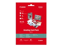 Canon Greeting Card Pack GCP-101 - 100 x 150 mm - 170 g/m² - 10 feuille(s) kit papier photo 0775B077