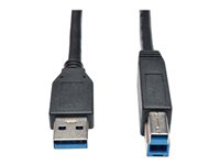 Tripp Lite 3ft USB 3.0 SuperSpeed Device Cable 5 Gbps A Male to B Male Black 3' - Câble USB - USB Type B (M) pour USB type A (M) - USB 3.0 - 91 cm - noir U322-003-BK