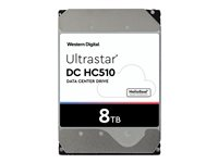 WD Ultrastar DC HC510 HUH721008ALN601 - Disque dur - chiffré - 8 To - interne - 3.5" - SATA 6Gb/s - 7200 tours/min - mémoire tampon : 256 Mo - Self-Encrypting Drive (SED) 0F27614