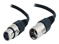 C2G Pro-Audio - Câble audio - XLR3 mâle pour XLR3 femelle - 50 cm - câble à paires torsadées blindées et écrantées (SFTP) 80376