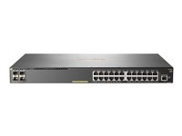 HPE Aruba 2540 24G PoE+ 4SFP+ - Commutateur - Géré - 24 x 10/100/1000 (PoE+) + 4 x 10 Gigabit Ethernet / 1 Gigabit Ethernet SFP+ - de bureau, Montable sur rack, fixation murale - PoE+ (370 W) JL356A