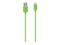 Belkin MIXIT - Câble USB - Micro-USB de type B (M) pour USB (M) - 2 m - vert F2CU012BT2M-GRN