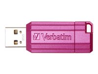 Verbatim Store 'n' Go Pin Stripe USB Drive - Clé USB - 32 Go - USB 2.0 - rose chaud 49056
