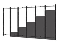 Peerless-AV SEAMLESS Kitted Series - Kit de montage (jeu d'équerres) - modulaire - pour mur vidéo 6x6 LED - cadre en aluminium - noir et argent - montable sur mur DS-LEDIWP-6X6