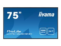 iiyama ProLite LH7510USHB-B1 - Classe de diagonale 75" écran LED - signalisation numérique - 4K UHD (2160p) 3840 x 2160 - noir mat LH7510USHB-B1