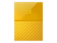 WD My Passport WDBYNN0010BYL - Disque dur - chiffré - 1 To - externe (portable) - USB 3.0 - AES 256 bits - jaune WDBYNN0010BYL-WESN