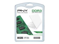 PNY Premium - DDR3 - module - 8 Go - SO DIMM 204 broches - 1600 MHz / PC3-12800 - CL11 - 1.5 V - mémoire sans tampon - non ECC SOD108GBN/12800/3-SB