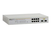 Allied Telesis AT GS950/8 WebSmart Switch - Commutateur - Géré - 8 x 10/100/1000 + 2 x SFP partagé - de bureau AT-GS950/8-50