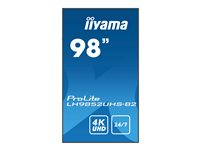iiyama ProLite LH9852UHS-B2 - Classe de diagonale 98" (97.5" visualisable) écran LCD rétro-éclairé par LED - signalisation numérique - 4K UHD (2160p) 3840 x 2160 - noir, brillant LH9852UHS-B2