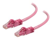 C2G Cat6 Booted Unshielded (UTP) Network Patch Cable - Cordon de raccordement - RJ-45 (M) pour RJ-45 (M) - 2 m - UTP - CAT 6 - moulé, sans crochet, bloqué - rose 83590