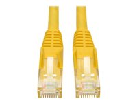 Tripp Lite 1ft Cat6 Gigabit Snagless Molded Patch Cable RJ45 M/M Yellow 1' - Cordon de raccordement - RJ-45 (M) pour RJ-45 (M) - 30.5 cm - UTP - CAT 6 - moulé, sans crochet, bloqué - jaune N201-001-YW