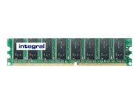 Integral - DDR - module - 1 Go - DIMM 184 broches - 266 MHz / PC2100 - CL2.5 - 2.5 V - mémoire sans tampon - non ECC IN1T1GNQKBX