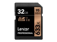 Lexar Professional - Carte mémoire flash - 32 Go - UHS Class 1 / Class10 - 633x - SDHC UHS-I LSD32GCB1NL633