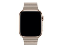 Apple 44mm Leather Loop - Bracelet de montre - taille moyenne - pierre - pour Watch (42 mm, 44 mm) MTHC2ZM/A