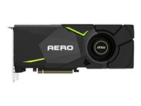 MSI RTX 2080 AERO 8G - Carte graphique - GF RTX 2080 - 8 Go GDDR6 - PCIe 3.0 x16 - HDMI, 3 x DisplayPort, USB-C GEFORCE RTX 2080 AERO 8G