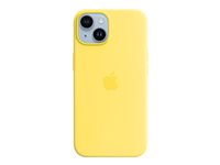 Apple - Coque de protection pour téléphone portable - compatibilité avec MagSafe - silicone - jaune canari - pour iPhone 14 MQU73ZM/A