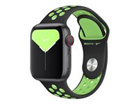 Apple 40mm Nike Sport Band - Bracelet de montre pour montre intelligente - taille S/M & M/L - souffle noir/citron vert - pour Watch (38 mm, 40 mm) MXQW2ZM/A