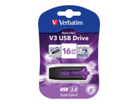 Verbatim Store 'n' Go V3 - Clé USB - 16 Go - USB 3.0 - violet 49180