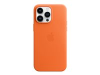 Apple - Coque de protection pour téléphone portable - avec MagSafe - cuir - orange - pour iPhone 14 Pro Max MPPR3ZM/A