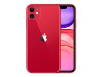 Apple iPhone 11 - (PRODUCT) RED - smartphone - double SIM - 4G Gigabit Class LTE - 64 Go - GSM - 6.1" - 1792 x 828 pixels (326 ppi) - Liquid Retina HD display (caméra avant de 12 mégapixels) - 2x caméras arrière - rouge MWLV2ZD/A
