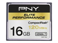 PNY Elite Performance - Carte mémoire flash - 16 Go - CompactFlash CF16GELIPER120-EF