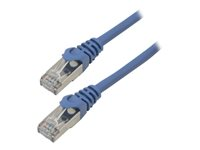 MCL Samar - Câble de réseau - RJ-45 (M) pour RJ-45 (M) - 3 m - SFTP - CAT 6e - moulé, sans crochet, bloqué - bleu FCC6BMSF-3M/B