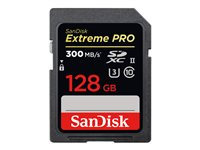 SanDisk Extreme Pro - Carte mémoire flash - 128 Go - UHS-II U3 / Class10 - 1733x/2000x - SDXC UHS-II SDSDXPK-128G-GN4IN