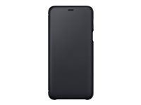 Samsung Wallet Cover EF-WA605 - Étui à rabat pour téléphone portable - noir - pour Galaxy A6+ EF-WA605CBEGWW