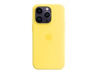 Apple - Coque de protection pour téléphone portable - compatibilité avec MagSafe - silicone - jaune canari - pour iPhone 14 Pro MQUG3ZM/A