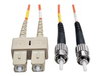 Tripp Lite 2M Duplex Multimode 50/125 Fiber Optic Patch Cable SC/ST 6' 6ft 2 Meter - Cordon de raccordement - SC multi-mode (M) pour ST multi-mode (M) - 2 m - fibre optique - duplex - 50 / 125 microns - orange N504-02M