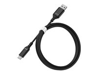 OtterBox Standard - Câble USB - 24 pin USB-C (M) pour USB (M) - USB 2.0 - 3 A - 1 m - noir 78-52537