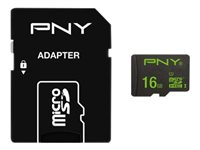 PNY High Performance - Carte mémoire flash (adaptateur microSDHC - SD inclus(e)) - 16 Go - UHS-I U1 / Class10 - microSDHC UHS-I SDU16GHIGPER-1-EF