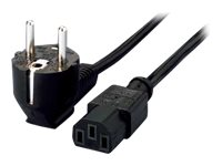 Uniformatic - Câble d'alimentation - power CEE 7/7 (M) incliné pour power IEC 60320 C13 droit - 10 m - moulé - noir 46006