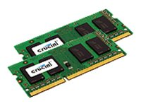 Crucial - DDR3L - kit - 4 Go: 2 x 2 Go - SO DIMM 204 broches - 1600 MHz / PC3-12800 - CL11 - 1.35 V - mémoire sans tampon - non ECC CT2KIT25664BF160BJ